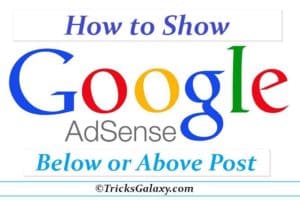 Google AdSense Below Post