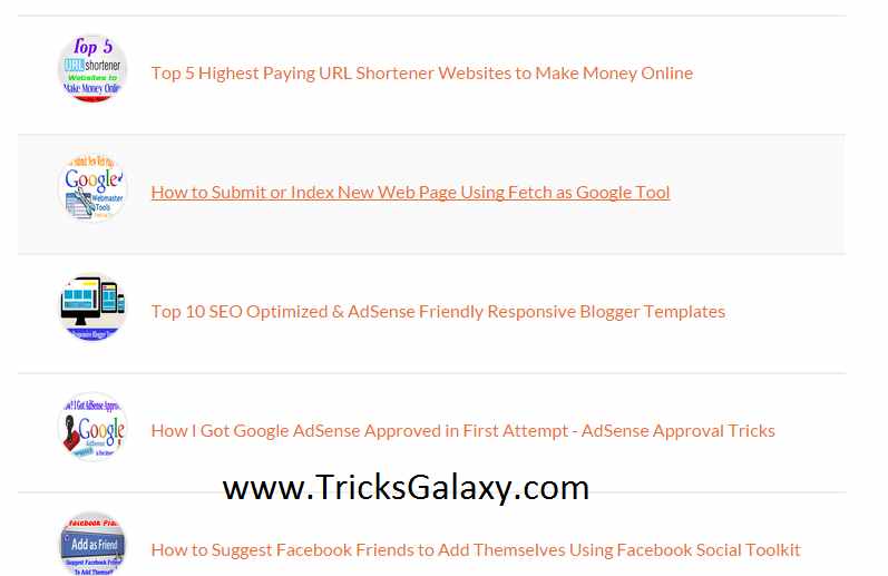 Sitemap with thumbnail for Blogger