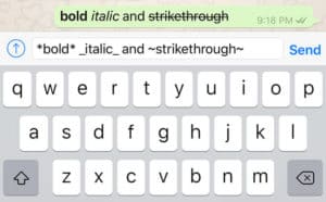 Bold Italic Strikethrough Your Text in WhatsApp Messages