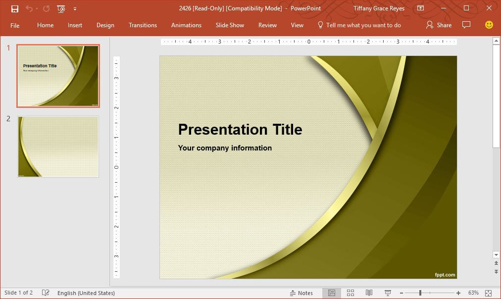 FPPT gold-curves-powerpoint-template