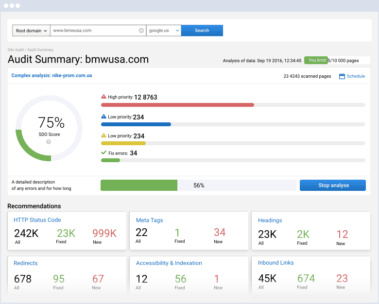 Serpstat Site Audit