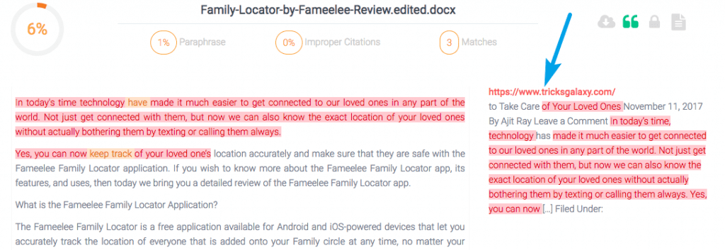 Plagramme Source Detection