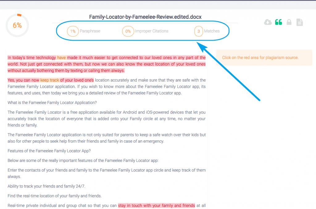 Plagramme paraphrases improper citations matches