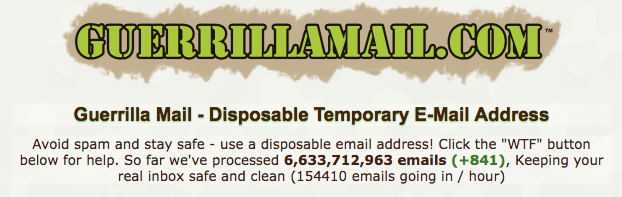 Guerrillamail temp mail