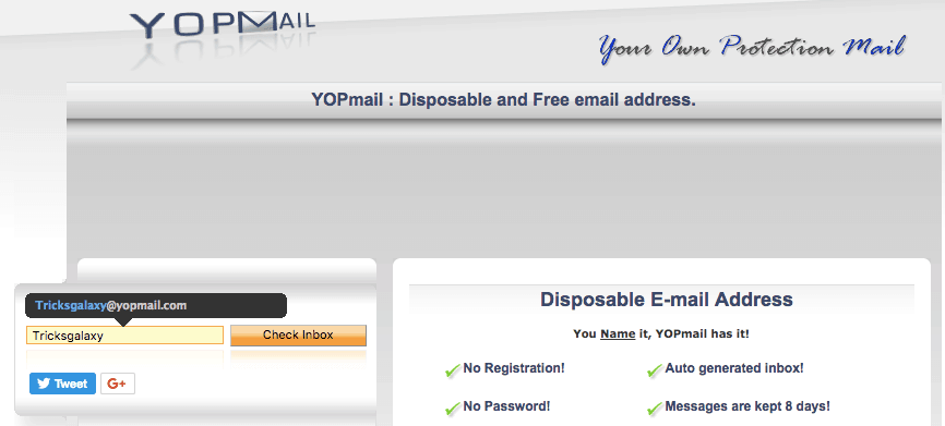 YopMail Temporary Mail Site