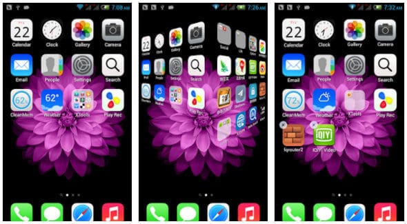 xOS iPhone launcher for android