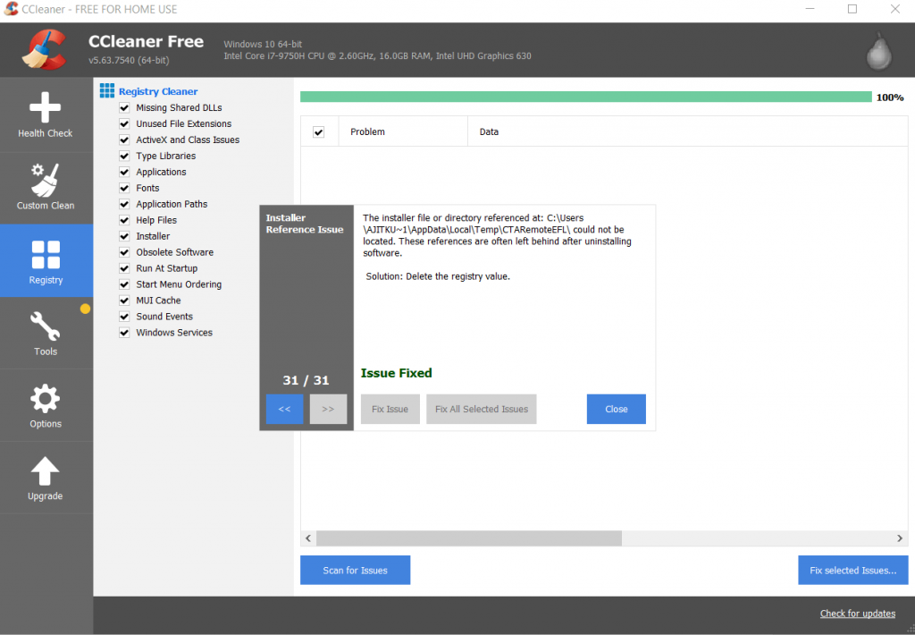 Fix Registry Errors CCleaner TricksGalaxy